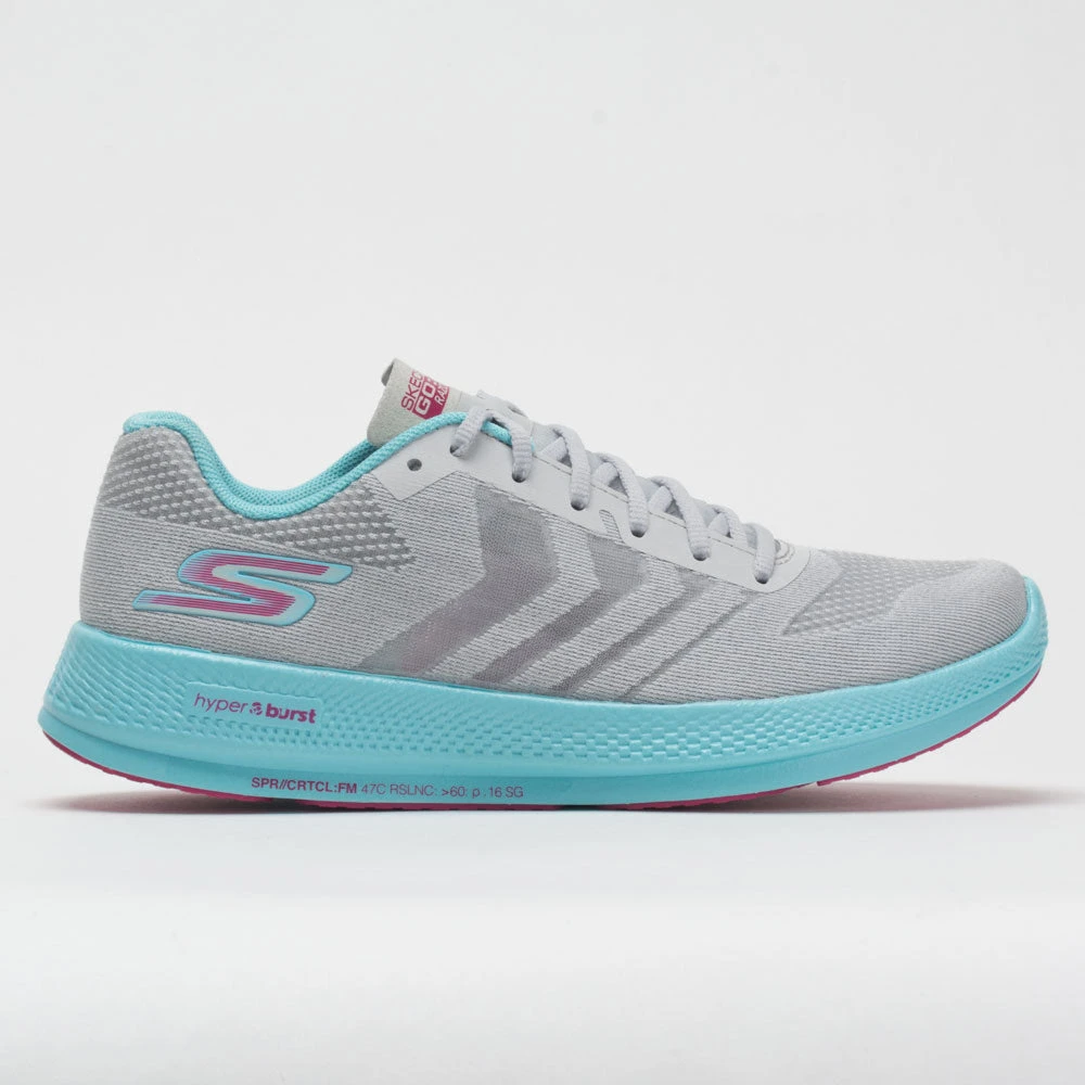 Skechers GOrun Razor+ Women's Gray/Aqua/Hot Pink 1 Skechers GOrun Razor+ Women's Gray/Aqua/Hot Pink
