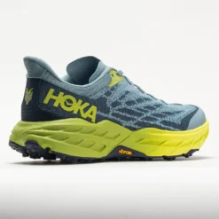HOKA Speedgoat 5 Men's Stone Blue/Dark Citron -Hoka Shoes Sales 049271 6