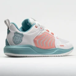 K-Swiss Ultrashot Team Women's Blanc De Blanc/Nile Blue/Desert Flower -Hoka Shoes Sales 117136 6