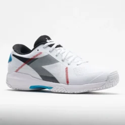 Diadora Trofeo AG Pickleball Men's White/Black/Blue Jewel -Hoka Shoes Sales 370025 5