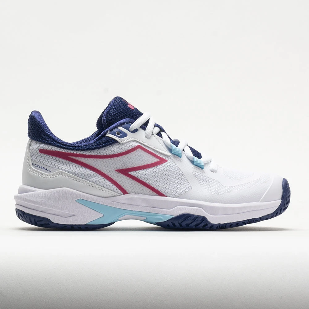 Diadora Trofeo 2 AG Pickleball Women's White/Blueprint/Pink Yarrow 1 Diadora Trofeo 2 AG Pickleball Women's White/Blueprint/Pink Yarrow