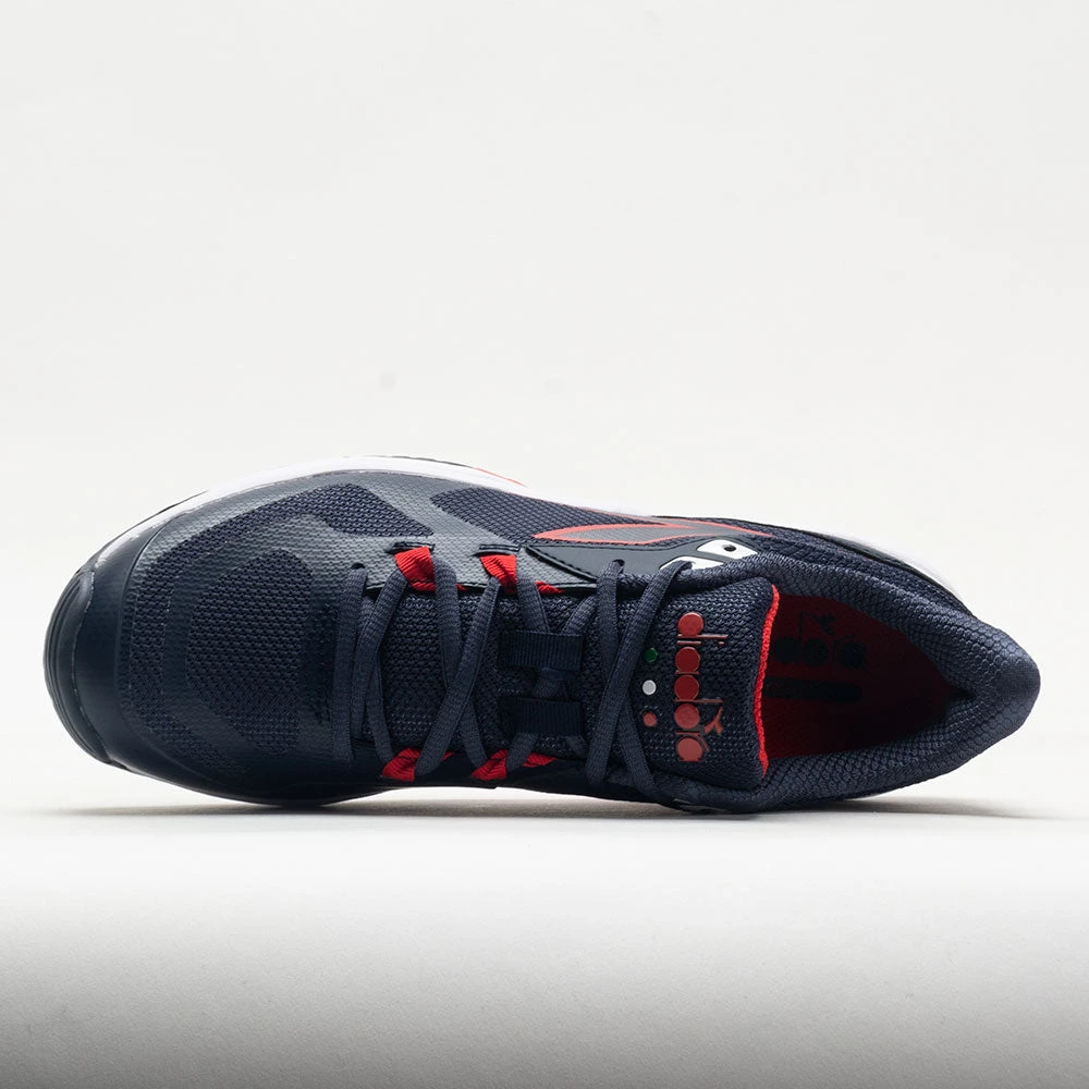 Diadora Trofeo 2 AG Pickleball Men's Blue Corsair/White/Fiery Red 3 Diadora Trofeo 2 AG Pickleball Men's Blue Corsair/White/Fiery Red - Image 3